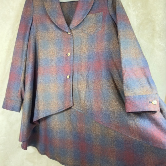 A0092 PANDLETON OPENING CEREMONY PLAID CAPE /JACKET/LIGHT WOOL COAT M - Picture 5 of 11